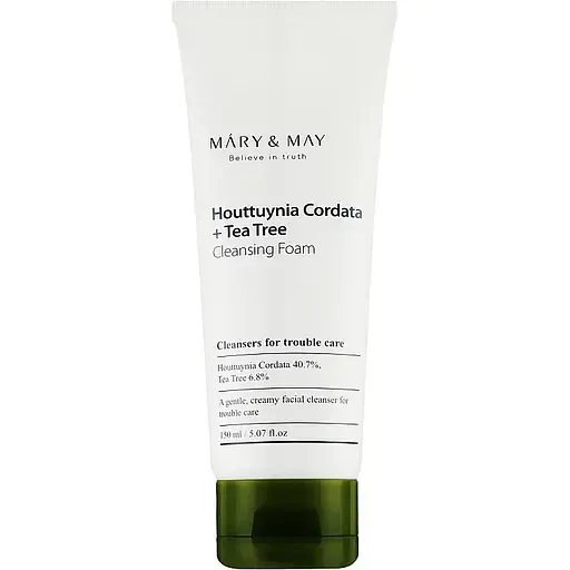Очищувальна пінка для проблемної шкіри Mary & May Houttuynia Cordata+Tea Tree Cleansing Foam, 150 мл