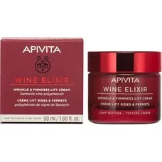 Крем-ліфтинг Apivita WINE ELIXIR проти зморшок легка текст. з поліфенолами вина регіону Санторіні 50 мл