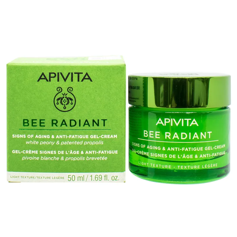 Гель-крем Apivita (Апівіта) Bee Radiant легкий захист від ознак старіння і втоми для шкіри обличчя 50 мл