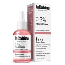 Крем-сироватка LaCabine 0.3% Pro-Retinol 2 in 1. Зволожувальна проти зморшок шкіри обличчя, 0,3% проретинолу 30 мл