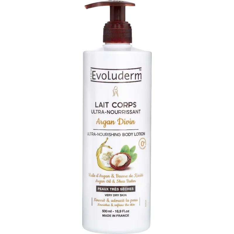Молочко Evoluderm (Еволюдерм) для дуже сухої шкіри живільний з аргановою олією 500 мл