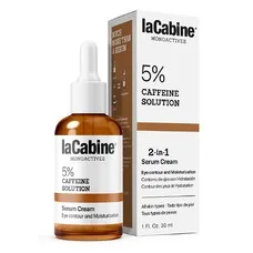 Крем-сироватка LaCabine 5% Caffeine Solution 2 in 1. Зволожувальна для контуру очей проти набряків та темних кіл, 5% кофеїну 30 мл
