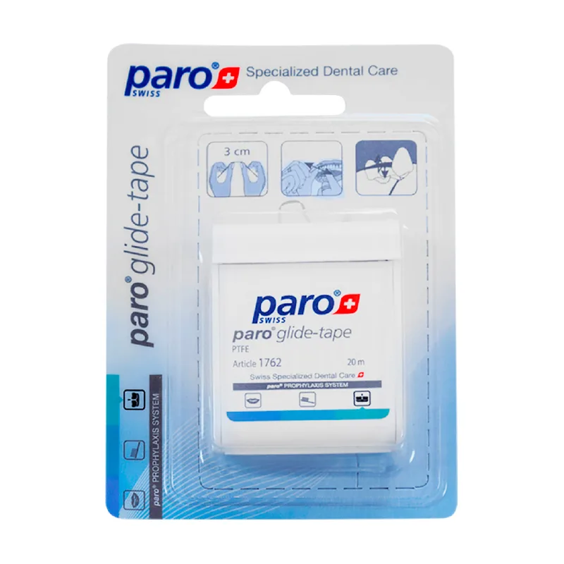Зубна стрічка з тефлону PARO (Паро) Glide-tape 20 м