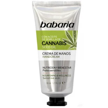 Крем для рук з олією канабісу Babaria Hand Cream with Cannabis Seed Oil
