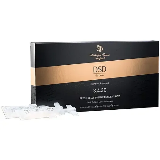 Ампули для волосся DSD de Luxe 3.4.3.В Fresh Cells De Luxe Concentrate для зниження випадання волосся, 100 мл (10 шт. по 10 мл)
