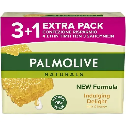 Мило Palmolive Натурель Молочко та Мед 3+1 90 г