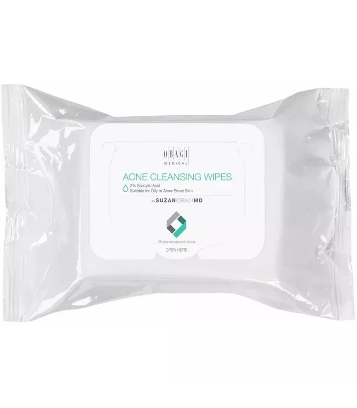 Suzanobagimd Cleansing Wipes for Oily or Acne Prone Skin 25's - Очищувальні серветки для обличчя для проблемної шкіри