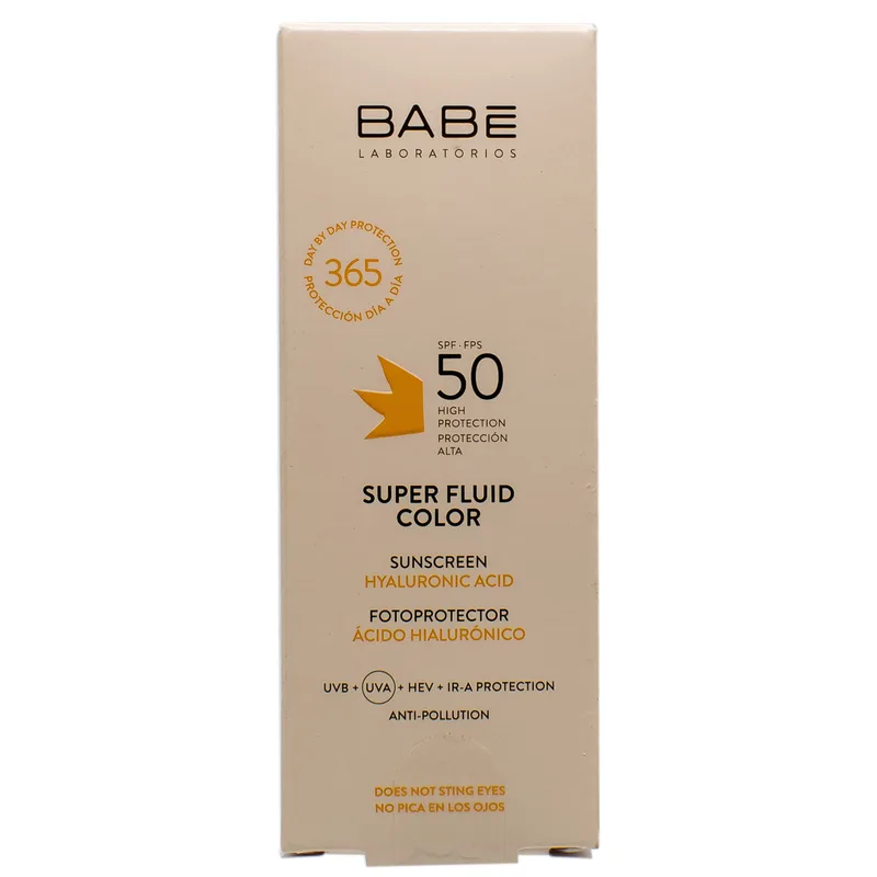 Флюїд супер BB для обличчя BABE LABORATORIOS (Бабе Лабораторіос) сонцезахисний тонуючий для всіх типів шкіри з SPF 50 50 мл