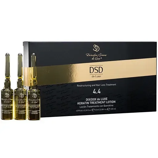 Набір ампули для волосся DSD de Luxe 4.4 Keratin Treatment Lotion для поліпшення структури волосся і стимуляції його росту, 100 мл (10 шт. по 10 мл)