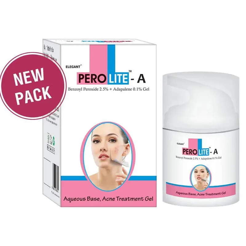 Гель для боротьби з акне PEROLITE-A (Перолайт) 2,5% с бензоїл пероксидом + 0,1% адапалену упаковка 30 г