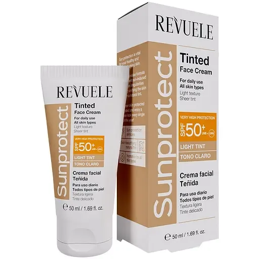 Тонуючий крем для обличчя Revuele Sunprotect відтінок Світлий з SPF 50, 50 мл