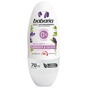 Дезодорант роликовий з лавандою та шавлією Babaria Antiperspirant Deodorant With Relaxing Lavender And Sage