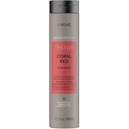 Шампунь для оновлення кольору червоних відтінків волосся Lakme Teknia Color Refresh Coral Red Shampoo 300 мл