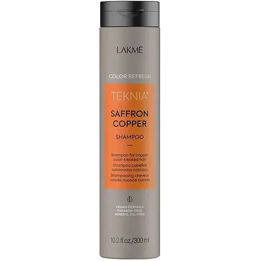 Шампунь для оновлення кольору мідних відтінків волосся Lakme Teknia Color Refresh Saffron Copper Shampoo 300 мл
