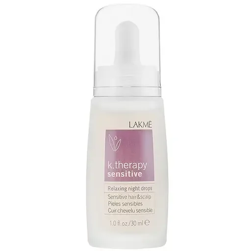 Лосьйон Lakme K.Therapy Sensitive Relaxing Night Drops, заспокійливий, для чутливої та подразненої шкіри голови, 30 мл