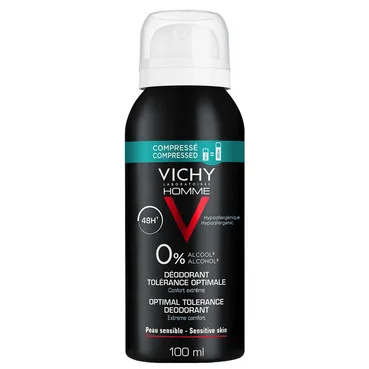 Дезодорант для чутливої шкіри чоловіків Vichy Homme Optimal Tolerance Deodorant 48H Spray