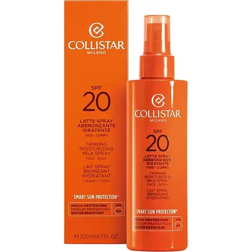 Сонцезахисне молочко для обличчя та тіла Collistar Tanning Moisturizing Milk Spray SPF 20 200 мл