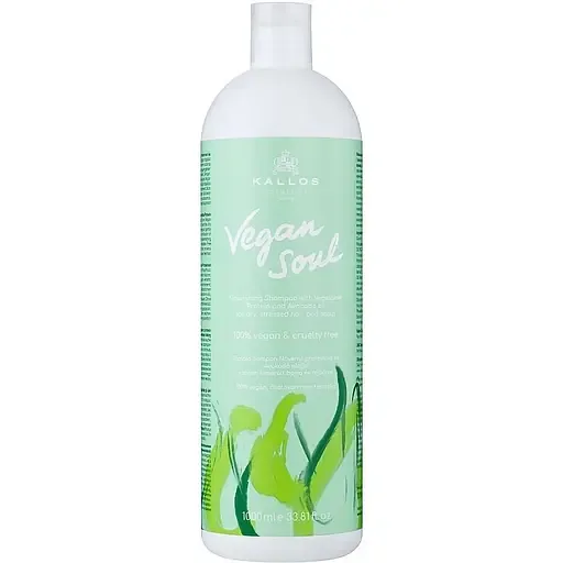 Живильний шампунь Kallos Cosmetics KJMN Vegan Soul Nourishing Shampoo з рослинними протеїнами та олією авокадо 1 л