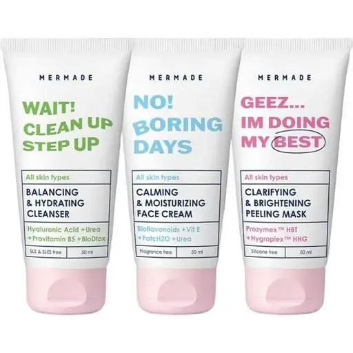 Комплекс для догляду за шкірою Mermade Hydrating Balance: крем 50 мл + маска 50 мл + гель для вмивання 50 мл