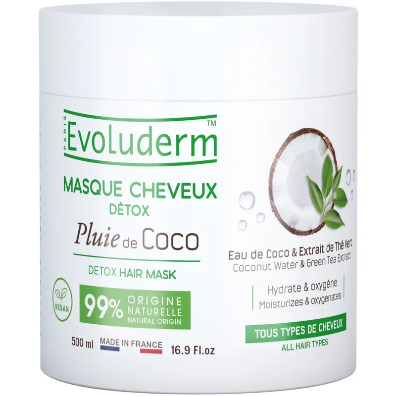 Маска Evoluderm (Еволюдерм) для всіх типів волосся детокс з водою кокоса 500 мл