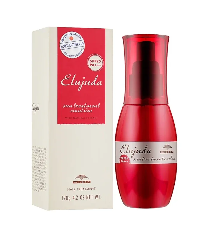 Elujuda Sun Treatment Emulsion SPF25 PA+++ - Сонцезахисна сироватка для жорсткого волосся