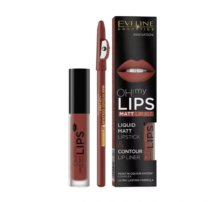 EVELINE OH MY LIPS РІДКА ПОМАДА І КОНТУРНИЙ ОЛІВЕЦЬ