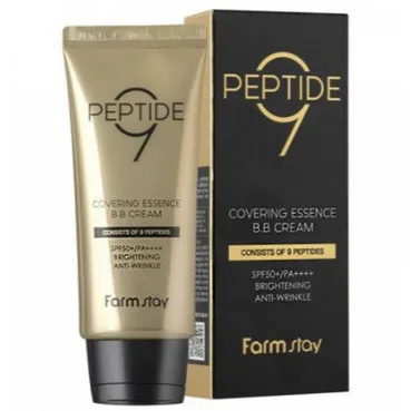 Омолоджуючий BB-крем з пептидами FarmStay Peptide 9 Covering Essence BB Cream SPF50+/PA++++