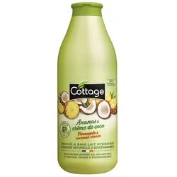 Гель для ванни та душу зволожуючий "Ананас і кокосове молочко" Cottage Moisturizing Shower Gel And Bath Milk Pineapple & Coconut