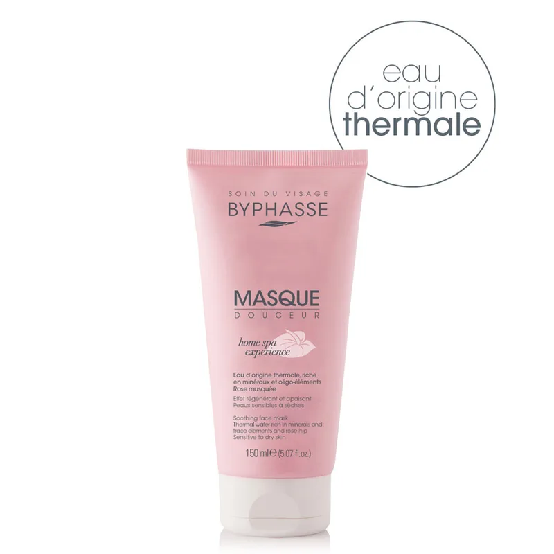 Заспокійлива маска для обличчя Byphasse Home Spa Experience, для сухої та чутливої шкіри, 150 мл (759000)