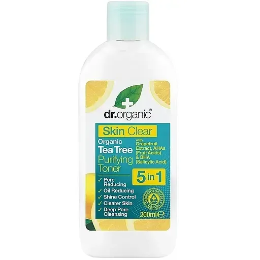 Тонік, що очищає, з органічним чайним деревом Dr. Organic Organic Tea Tree Purifying Toner 200 мл