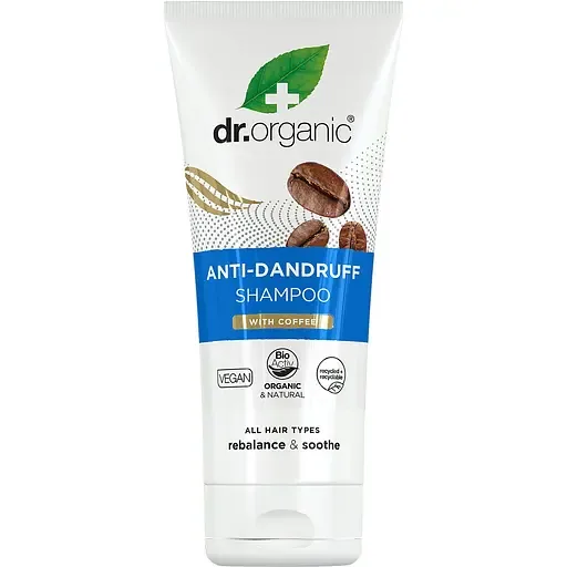Кавовий шампунь проти лупи з м'ятою Dr.Organic Coffee Mint Anti Dandruff Shampoo 200 мл