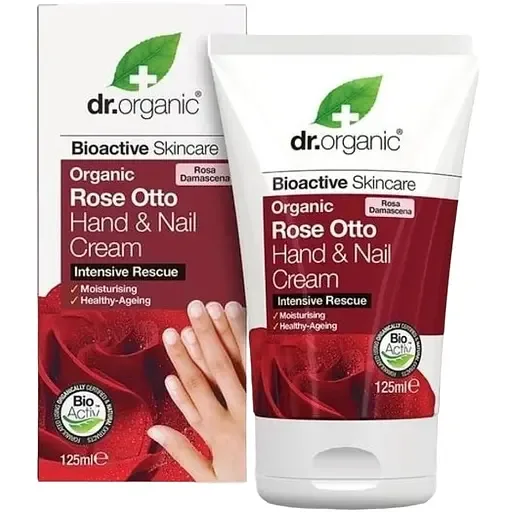 Крем Dr. Organic для рук та нігтів з олією троянди Отто 125мл