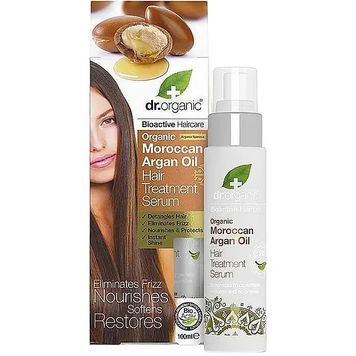 Сироватка для волосся з марокканським аргановим маслом Dr. Organic Bioactive Haircare Moroccan Argan Oil Hair Treatment Serum 100 мл