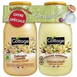 Набір для душу "Ваніль" Cottage Delicious Vanilla Set (shower/milk/250ml + exfoliating/gel/250ml)