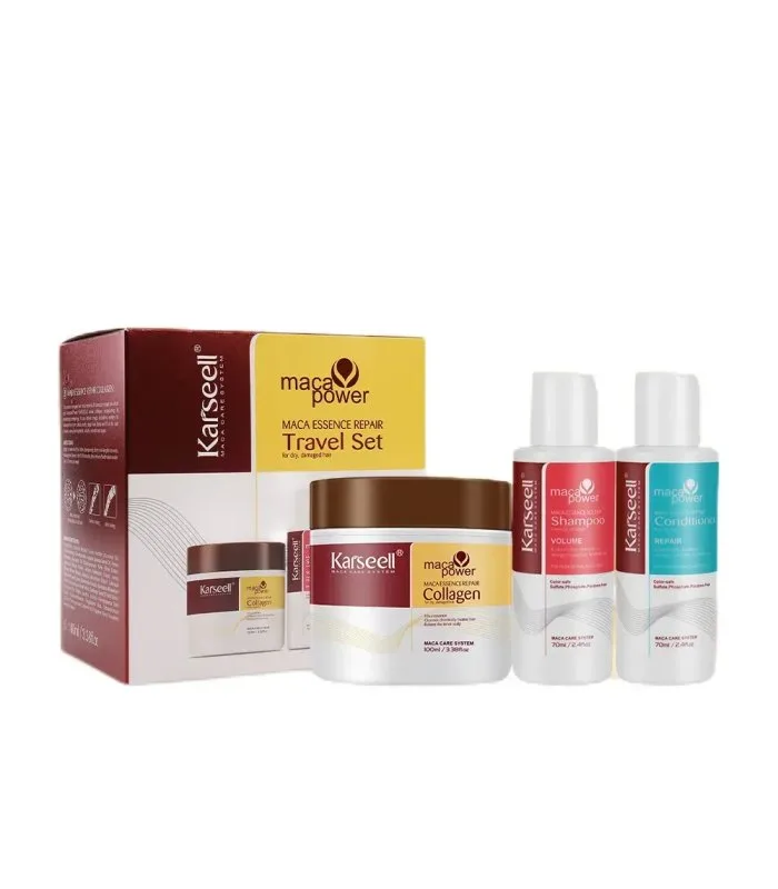 Мaca Essence Repair Travel Set - Тревел-набір для відновлення волосся з есенцією маки
