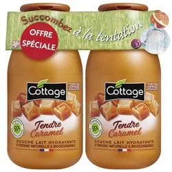 Набір зволожуючого молочка для душу "Солодка карамель" Cottage Sweet Caramel Shower Milk Set (2*shower/milk/250ml)