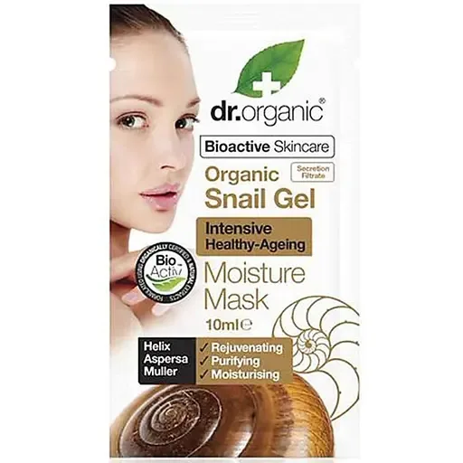 Антивікова зволожуюча маска для обличчя з равликом Dr. Organic Bioactive Skincare Snail Gel Moisture Mask 10 мл
