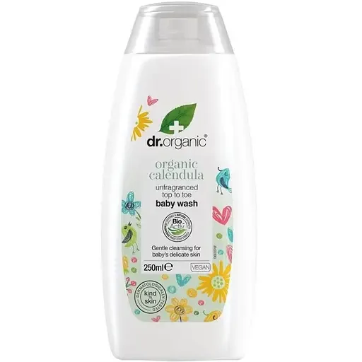 Дитячий гель для душу 2-в-1 з органічною календулою Dr. Organic Calendula 2-in-1 Baby Wash 250 мл