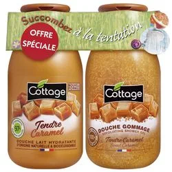 Набір для душа "Солодка карамель" Cottage Sweet Caramel Set (shower/milk/250ml + exfoliating/gel/250ml)