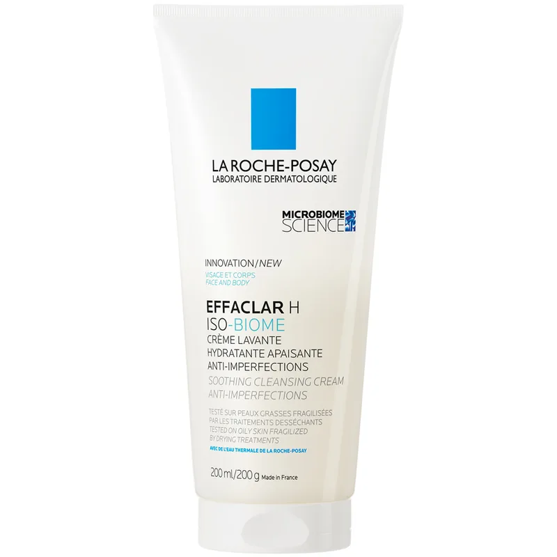 Крем-гель для обличчя La Roche-Posay (Ля Рош-Позе) Ефаклар Ейч Ізо-Біом для чутливої шкіри заспокійливий, очищуючий, зволожуючий 200 мл