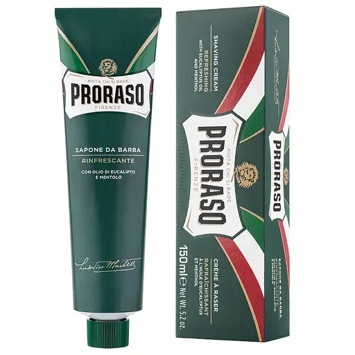 Освіжний і тонізувальний крем для гоління Proraso з екстрактом евкаліпта та ментолом 150 мл (8004395001118)