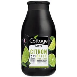 Шампунь-гель для душу 3 в 1 "Пряний лимон" Cottage Shampoo-Shower Gel 3 in 1 Spicy Lemon Fresh Effect