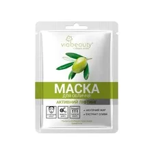Маска Via Beauty Плацентарно-колагенова для обличчя з Акулячим Жиром та Оливою Активний Ліфтинг