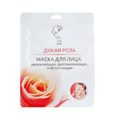 Маска д/обличчя тканинна Дика троянда №1