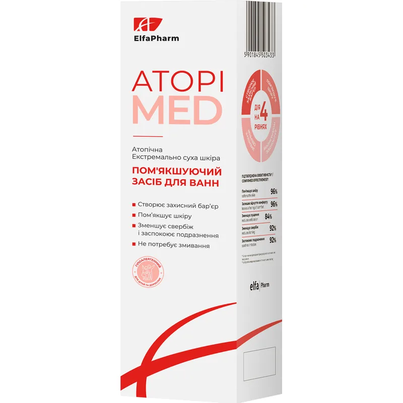 Засіб для ван ELFA PHARM (Ельфа Фарм) Atopi Med (Атопі мед) по догляду за атопічною та екстремально сухої шкіри немовлят, дітей та дорослих 400 мл