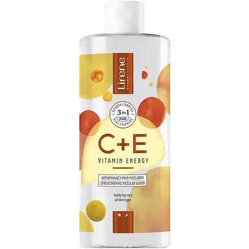 Lirene Vitamin C+E міцелярна вода 3 в 1 з вітамінами C та Е 400 мл