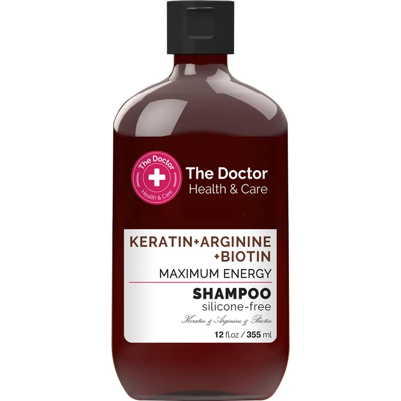 Шампунь для волосся THE DOCTOR (Зе доктор) Health & Care Максимальна сила кератин + аргинін + біотин 355мл
