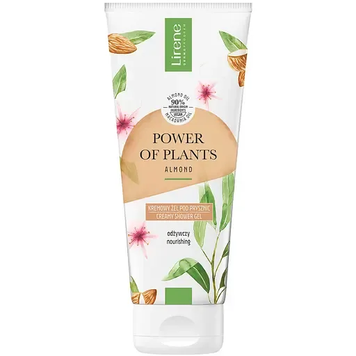 Живильний крем-гель для душу Lirene Power Of Plants Migdal Nourishing Creamy Shower Gel 200 мл