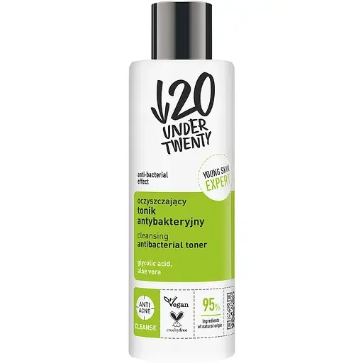 Очищувальний антибактеріальний тонік Under Twenty Anti Acne Cleansing Antibacterial Toner 200 мл