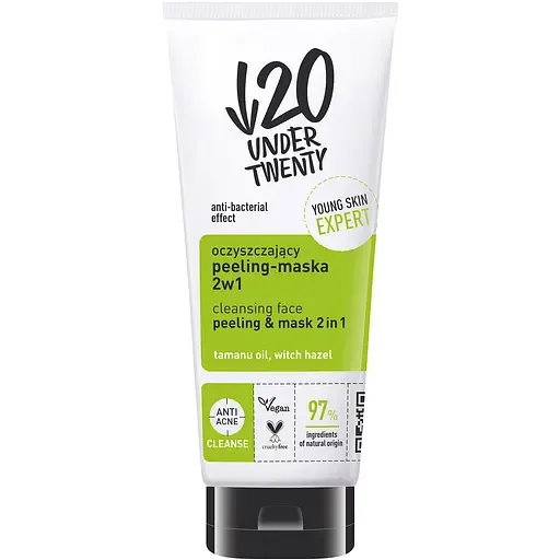 Очищувальна пілінг-маска Under Twenty Anti Acne Peeling&Mask 2-in-1, 150 мл